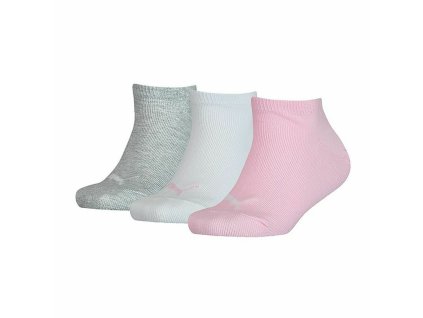 Dětské sportovní ponožky Puma Kids Invisible Šedá Růžová Bílá (3 páry) (Velikost nohy 27-30)