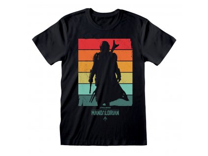 Unisex triko s krátkým rukávem The Mandalorian Spectrum Černá (Velikost S)