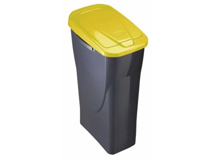 2947952 odpadkovy kos na recyklovanie mondex ecobin zlta s vrchnakom 25 l