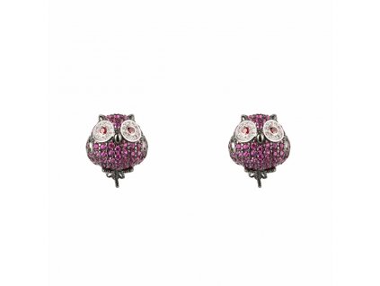 2950019 1 damske nausnice lancaster sova jla ear owl 5 mincove striebro purpurova