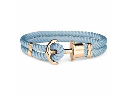 Unisex náramek Paul Hewitt Světle modrá Zlatá Nylon (Rozměry 18 cm)