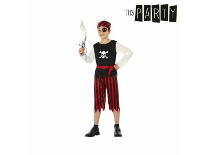 Kostým pro děti pirát Červená (Velikost 5-6 let)