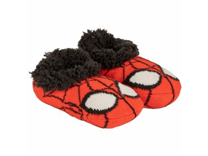 Dětské domácí bačkůrky Spiderman Protiskluzové Červená (Velikost nohy 25-27)