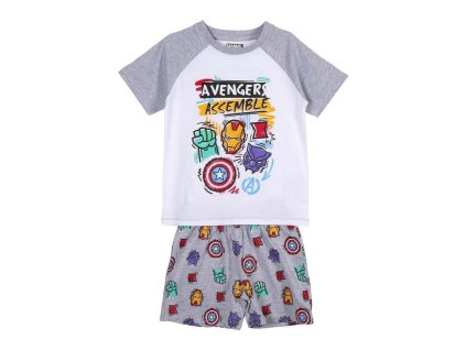 Dětské letní pyžamo The Avengers Assemble Bavlna Šedá Bílá (Velikost 3 roky)