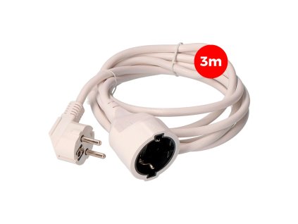 2961971 predlzovaci kabel edm biela 3 m