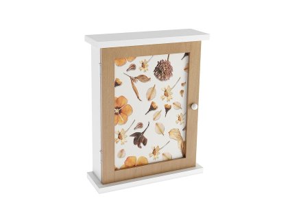 2962793 skrinka na kluce versa listky kvet drevo mdf 20 x 26 x 6 5 cm