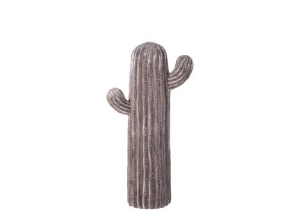 2964398 dekoracia kaktus magnezium siva 25 x 14 x 47 5 cm