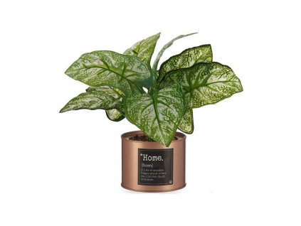 2968167 dekorativna umela rastlina home plechovka plast kov zelena medena 26 x 26 x 26 cm