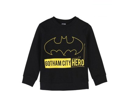 Dětská mikina bez kapuce Batman Černá Unisex (Velikost 6 let)