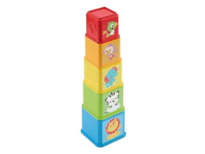 2973306 kubus pyramida hranata so zvieratkami mattel stack and discover plast viacfarebna 5 ks