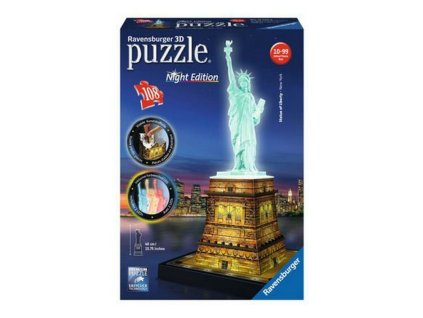 2979252 3d puzzle svietiace ravensburger night edition socha slobody 12596 108 dielov