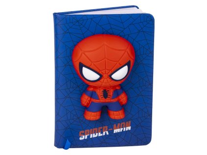 2979399 poznamkovy blok spiderman squishy modra 18 x 13 x 1 cm