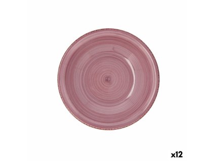 2980014 sada hlbokych tanierov quid vita peoni keramicky ruzova 21 5 cm 12 ks