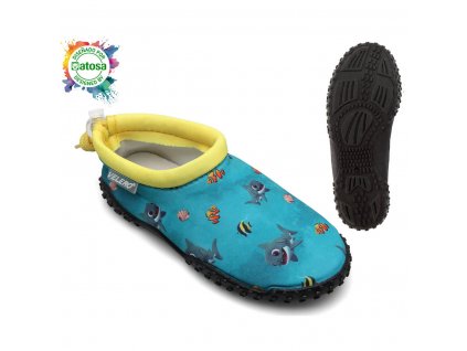 Dětská obuv do vody Žralok Ryby Modrá (Velikost nohy 22)