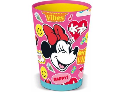 2981838 detsky pohar proti prevrhnutiu minnie mouse flower power plast 470 ml