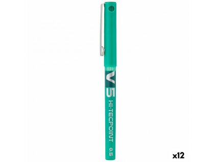 2983332 gulockove pero na tekuty atrament pilot v 5 hi tecpoint zelena 0 5 mm pack 12 ks