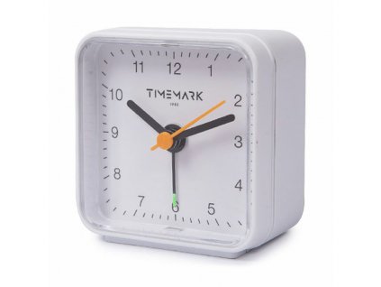 2984599 budik timemark biela 6 5 x 6 5 x 3 5 cm