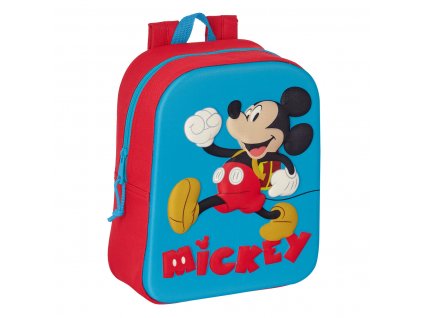 2984392 detsky batoh mickey mouse clubhouse 3d cervena modra 22 x 27 x 10 cm