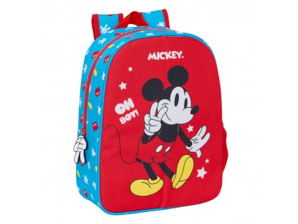 2984764 detsky batoh mickey mouse clubhouse fantastic vymenitelna predna potlac modra cervena 26 x 34 x 11 cm