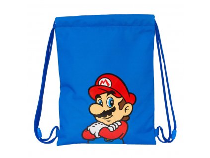 2984980 vrecko na prezuvky super mario play modra cervena 26 x 34 x 1 cm