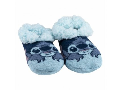 Dětské domácí bačkůrky Stitch Protiskluzové Tmavě modrá (Velikost nohy 28-31)