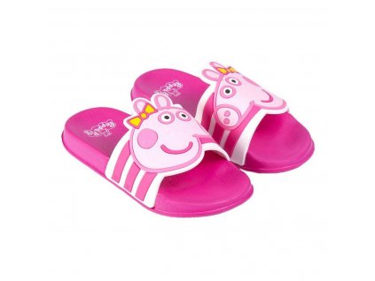 Dětské pantofle Peppa Pig Mašle Růžová (Velikost nohy 29)