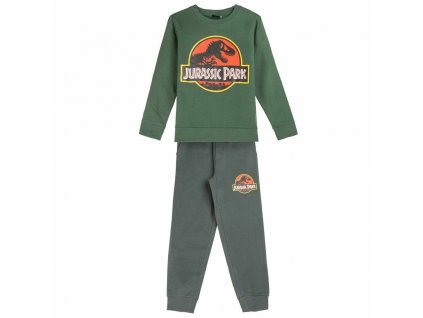 Dětská tepláková souprava Jurassic Park Unisex Tmavě zelená (Velikost 6 let)