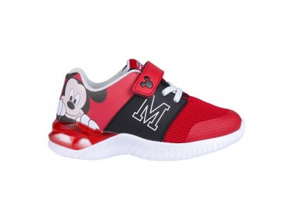 Dětské svítící tenisky Mickey Mouse LED Červená (Velikost nohy 25)