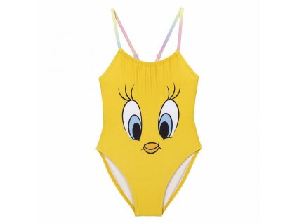 Dívčí jednodílné plavky Looney Tunes Žlutá (Velikost 4 roky)