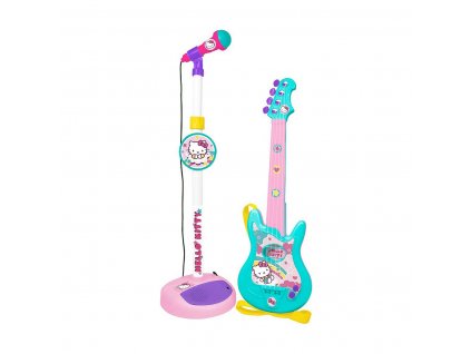 2994568 hudobna hracka detska gitara s mikrofonom hello kitty reig