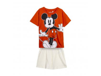 Dětské pyžamo s krátkými rukávy Mickey Mouse Bavlna Červená (Velikost 6 let)
