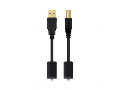 Kabel USB 2.0 A na USB B NANOCABLE 10.01.120 Černá (Rozměr 2 m)