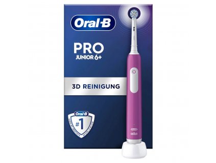 3000850 detska elektricka zubna kefka oral b pro1 junior 3d cistenie fialova purpurova 6 rokov