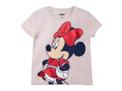 Dětské triko s krátkým rukávem Minnie Mouse Růžová (Velikost 5 let)