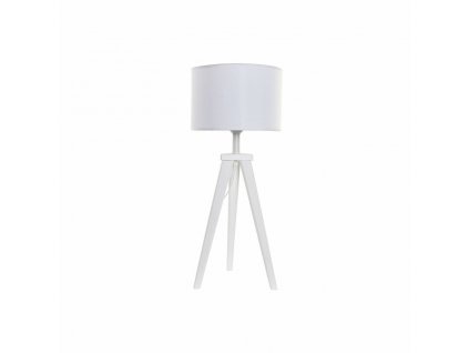 3001327 stolna lampa dkd home decor biela polyester drevo 220 v 50 w