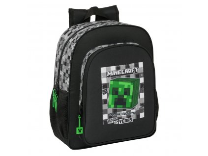 3001720 detsky batoh minecraft cierna siva 32 x 38 x 12 cm