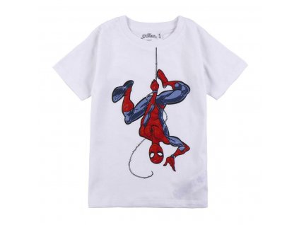 Dětské triko s krátkým rukávem Spider-Man Bavlna Bílá (Velikost 5 let)