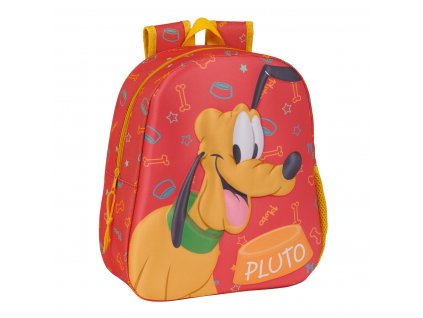 3004495 detsky batoh 3d clasicos disney pluto oranzova 27 x 33 x 10 cm