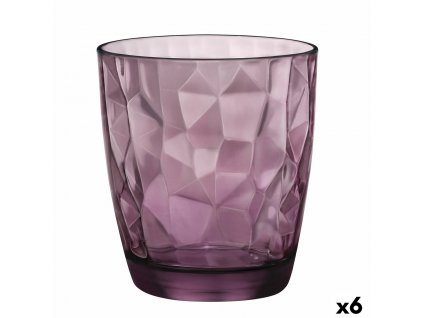 3004039 sada poharov bormioli rocco diamond sklo purpurova 390 ml 6 ks