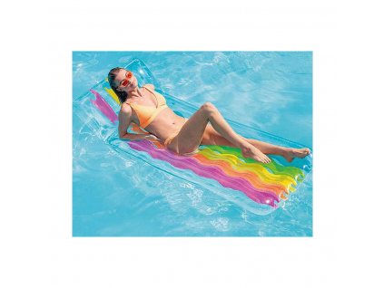 3005008 nafukovaci matrac intex duhova transparentna pvc 203 x 84 cm