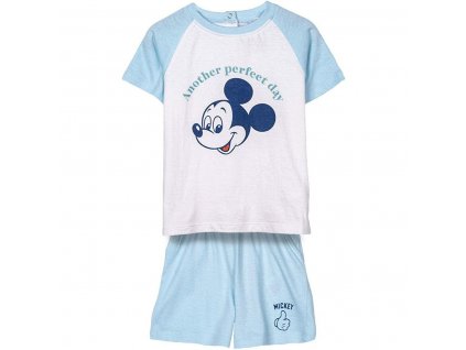 Dětské letní pyžamo Mickey Mouse Another perfect day Bavlna Světle modrá (Velikost 18 měsíců)
