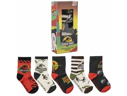 Dětské ponožky Jurassic Park (5 párů) (Velikost nohy 23-26)
