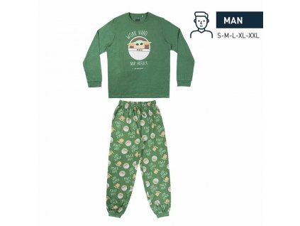 Pánské pyžamo The Mandalorian Zelená (Velikost M)