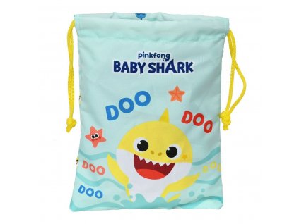 3015161 vrecko na desiatu baby shark beach day zlta svetlo modra 20 x 25 x 2 cm