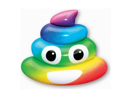 3242404 nafukovaci matrac rainbow poo 107 x 121 x 26 cm