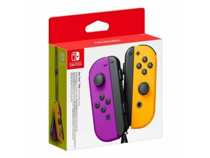 3281092 bezdrotovy gamepad nintendo joy con purpurova oranzova