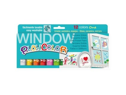 3293788 tuhe huste tempery na malovanie na okna zrkadla a keramiku playcolor tycinky lahko umyvatelne 12 farieb