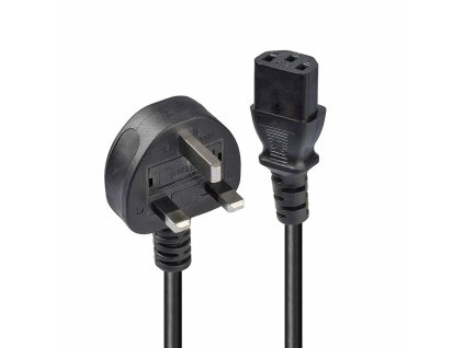 3295162 britsky napajaci kabel k pc lindy 30434 male konektor 1 vidlica typu g female konektor 1 iec c13 3 m