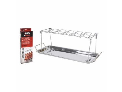 3304804 drziak na kuracie kridelka bbq collection nerezova ocel