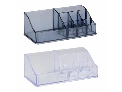 3305512 kozmeticky organizer touch of beauty akryl nahodna farba transparentna 8 priehradok 1 ks
